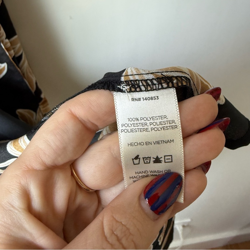 Maison Du Soir Black Yellow Floral Kimono Robe S/M - image 7